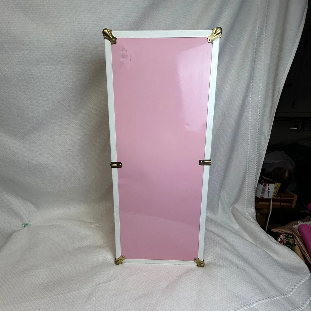 American Girl Collection Pink Doll Trunk Wardrobe Storage Case Vintage Style